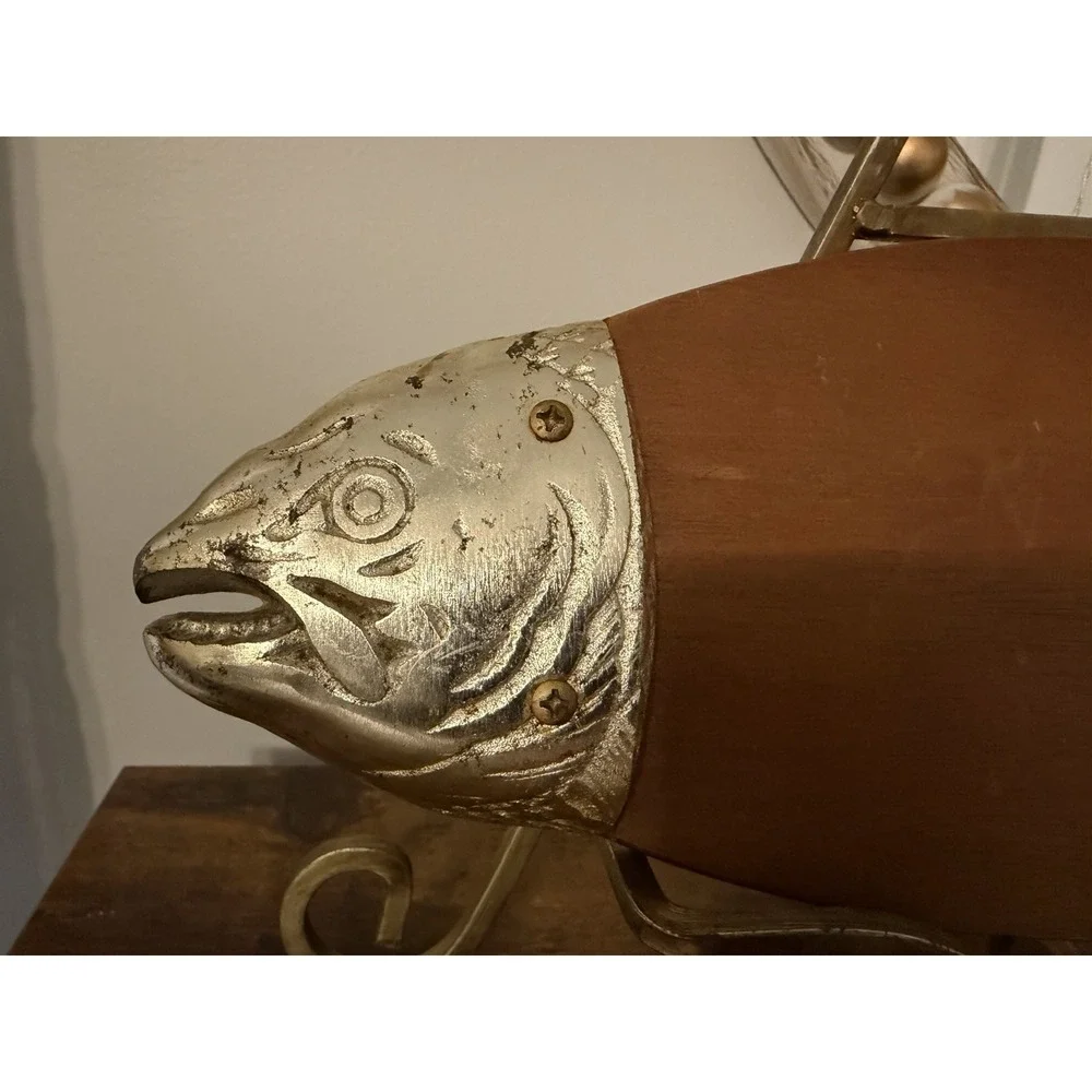 Vintage Paul Marshall MCM Fish Wall Decor Wood Metal Japan Nautical Art MCM